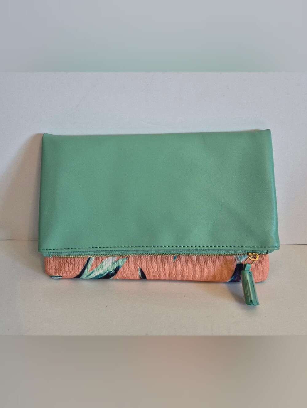 Rachel Pally Turquoise Tropical Fold Over Clutch Bag